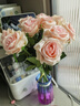 爱已装糖仿真花奶油风假花摆件手感保湿玫瑰花假绿植客厅装饰花 粉色5支 实拍图