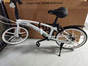 HITO 德国品牌 22寸折叠自行车超轻便携折叠车碟刹 铝合金单车 男女成人禧玛诺变速公路车 白色一体轮 实拍图