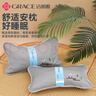 洁丽雅（Grace）冰丝枕 夏凉豆豆养生圆枕 茶叶茉莉花填充36*58cm 单只装   实拍图
