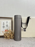 水莫停纯钛保温杯智能显温茶水分离大容量男款女高档泡茶杯礼物水杯子 钛原灰 实拍图