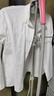 百搭纯棉衬衫翻领长袖宽松女装上衣休闲衬衣女夏衣服新款 白色 2XL 实拍图