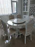 银拱门欧式大理石餐桌椅组合实木餐桌家用圆形简欧小户型法式圆桌带转盘 1.3米 大理石圆桌+6把椅子 实拍图