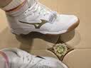 美津浓（MIZUNO）CYCLONE SPEED CN排球鞋综合室内外训练鞋男女款羽毛球鞋乒乓球鞋 白金 【颜值与实力并存】 40 =255mm 实拍图