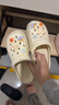 名创优品（MINISO）洞洞鞋男女夏季外穿凉鞋防滑厚底踩屎感包头凉拖鞋 卡其+海洋星星 实拍图