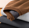 JEANSWEST LIFE真维斯加绒卫衣男秋冬季加厚保暖外套三角设计重磅灰色圆领上衣 实拍图