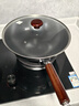 九阳（Joyoung） 大铁锅炒锅家用炒菜锅养油不粘老式燃气煤气灶通用具无涂层精铁 32CM带盖-【实木把手】-精铁 32cm 实拍图
