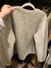 优衣库女装仿羊羔绒摇粒绒圆领开衫/千金风外套472938 30 浅米色 XL /165/92A 实拍图