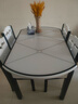 田园驿站钢化玻璃餐桌家用实木餐桌椅组合简约小户型可伸缩折叠圆吃饭桌子 【方格玻璃】颜色自选 1.35m 【一桌六木椅】 实拍图