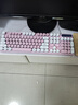 银雕K600键盘彩包升级版 复古朋克键帽 机械手感 游戏背光电竞办公 USB接口 粉白白光键盘 实拍图