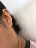 周大福简约黄金耳环女足金耳饰生日礼物(工费:120计价)EOF153 足金 约1.35g 实拍图