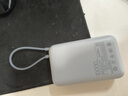 小米自带线充电宝10000mAh 口袋版小巧便携 移动电源随身充 双向快充安卓苹果通用 安全耐用 灰蓝色 实拍图