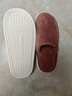 优调棉拖鞋女居家抗菌防臭毛毛绒冬季保暖静音防滑拖鞋男 红色38-39 实拍图