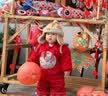 G.duck小黄鸭一周岁礼服男宝宝抓周衣服女婴儿百天满月唐装中国风套装 红色三件套 73 尺码建议3-6个月12-16斤 实拍图