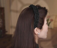 铂思亚巴黎王妃发箍女升级版轻奢高级外出宽边发卡防滑高颅顶头箍发饰 【黑色】 实拍图