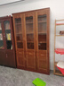 百裕达全实木书柜子书架书橱带玻璃门现代简约中式组合纯木落地白色储物 三门全橡 （长122高200cm）四色可选 实拍图