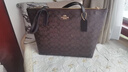 蔻驰（COACH）【品牌直供】女士大号大容量单肩手提托特包棕黄拼棕色CBT20 实拍图