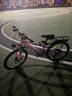 凤凰山地自行车男女变速山地车碟刹青少年儿童自行车学生单车 星际 粉紫【铝架】7速+后座车灯+辐条 22寸【适合130-170cm】 实拍图