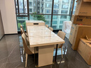 林氏家居奶油岩板餐桌家用餐桌椅组合小户型折叠餐桌可伸缩岛台餐桌LH040 (14)【2.3m|6椅】电磁炉岛台+餐椅333 实拍图