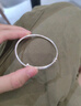 中国黄金（CHINA GOLD）足银999银手镯女素圈七夕情人节礼物生日礼物送女朋友老婆妈妈 【999足银】光面推拉款【20g】 实拍图