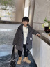 G.duck小黄鸭儿童羽绒服 中大童新款冬季韩版男童中长款洋气加厚外套潮 黑色 150 实拍图