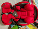 Heekin德国 儿童安全座椅汽车用0-4-12岁婴儿宝宝360度旋转ISOFIX硬接口 尊享红(遮阳棚+上拉带+侧保护) 实拍图