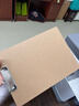 西玛（SIMAA）A4原木质感书写文件夹板夹 写字垫板金属强力夹写字板夹垫板试卷资料收纳夹加厚款 棕色19413 实拍图