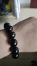 金石灵天然黑曜石手串男女款水晶手链海蓝宝五行补水佛珠转运珠生日礼物 黑曜石手链16毫米 实拍图