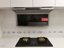 冈田（日本）吸抽油烟机新款7字型烟机灶具套装顶侧双吸家用变频大吸力三四件套装自动热清洗 【银色两件套】烟灶联动+定时猛火灶 液化气 实拍图
