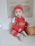 G.duck婴儿连体哈衣连帽针织衫爬服童装毛衣秋冬新款外套满月外出连身衣 红色 9603(不带帽) 90cm (XXS) 90 实拍图