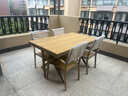御藤美家（ROYAL RATTAN）户外桌椅别墅花园庭院桌椅休闲咖啡厅室外露台阳台防腐木塑木桌椅 特价款：巴克4椅+150大板长桌【碳钢】 如图 实拍图