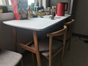 莱美汇餐桌小户型家用现代简约餐桌椅休闲快餐厅桌椅组合饭桌长方形桌子 原木色120*60 一桌四椅 实拍图