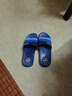 回力韩版凉拖鞋拼接情侣款浴室居家用时尚软底拖鞋HL333360蓝色42码 实拍图