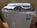 奥克斯（AUX）洗衣机半自动家用双缸双桶大容量小型租房宿舍波轮双杠强力去污省水电 【国补】7.5公斤【洗4.5+脱3+终身联保】黑色 实拍图