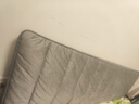 新款绒料加厚夹棉床头靠垫现代简约床头罩纯色绗缝布艺床头套全包 荷兰绒【线条款-浅灰】特厚夹棉 适用床头长1.8米【高度65cm内】 实拍图