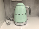 SMEG/斯麦格复古电热水壶KLF04烧水壶大容量家用不锈钢恒温养生壶泡茶热牛奶自动断电保温生日新年礼物 1.7L 淡绿色 实拍图