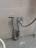 JOMOO九牧全铜角阀多功能马桶伴侣喷枪电镀双控一进二出三通止水阀 水渡灰高级马桶伴侣 实拍图