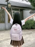 名创优品书包女学生2025新款初中高中生双肩包高颜值学院背包大容量旅行包 紫色 实拍图