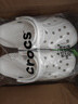 卡骆驰（CROCS）洞洞鞋贝雅男鞋女鞋轻便耐磨一脚蹬拖鞋休闲鞋|10126 白-100 40 (250mm) 实拍图
