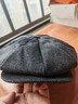 旅峰剃刀党帽子浴血黑帮八角帽复古英伦羊毛呢报童帽男士贝雷帽画家帽 条纹黑色 头围56-58CM 实拍图