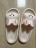 洁丽雅可爱拖鞋女士夏季室内家用亲子浴室防滑洗澡踩屎感eva儿童凉拖女 白色【可爱兔兔】 36-37 【适合35-36码】 实拍图