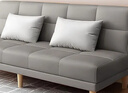 沙发小户型出租屋折叠多功能沙发客厅新款公寓卧室折叠两用沙发床 浅灰色【免洗猫爪皮】 1.8米三人位+抱枕 实拍图