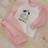 迷你木木屋儿童保暖秋衣秋裤秋冬男女童内衣套装高腰护肚睡衣 蛋糕小白 80  实拍图