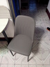 虞萌馨迪餐椅简约现代轻奢椅子家用靠背椅北欧餐桌椅麻将椅咖啡椅酒店凳子 灰面+灰背+黑色腿 实拍图