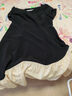 独束大码女装【黑标系列】2024夏精致派对法式撞色鱼尾短袖连衣裙 赫本黑 XL (尺码：3) 实拍图