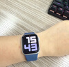 Apple/苹果 Watch SE 智能手表GPS款40毫米银色铝金属表壳丹宁色运动型表带S/M MXF13CH/B 实拍图