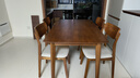 林氏家居北欧实木餐桌家用岩板餐桌小户型吃饭桌子饭桌歺桌椅家具LS003R3 R3-B 餐桌1.4m+S6-B餐椅*4 实拍图