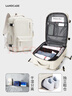 Landcase背包旅行包女大容量双肩包短途旅游包行李包电脑包男5162米色大号 实拍图