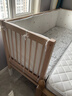 秋莹可升降榉木拼接床实木儿童床婴儿床加宽拼接大床小孩床边床拼接床 三面护栏侧升+7A抗菌A类纯棉床围 可升降长150宽60高35【60护栏】 实拍图