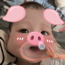 佳尔优优拇指安抚奶嘴0-3-6个月防胀新生婴儿硅胶神器气宝宝带防掉链 实拍图