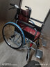 衡互邦 轮椅折叠老人坐便椅 轻便轮椅带坐便轮椅车 残疾人手推车 红色透气网面软面无坐便 实拍图